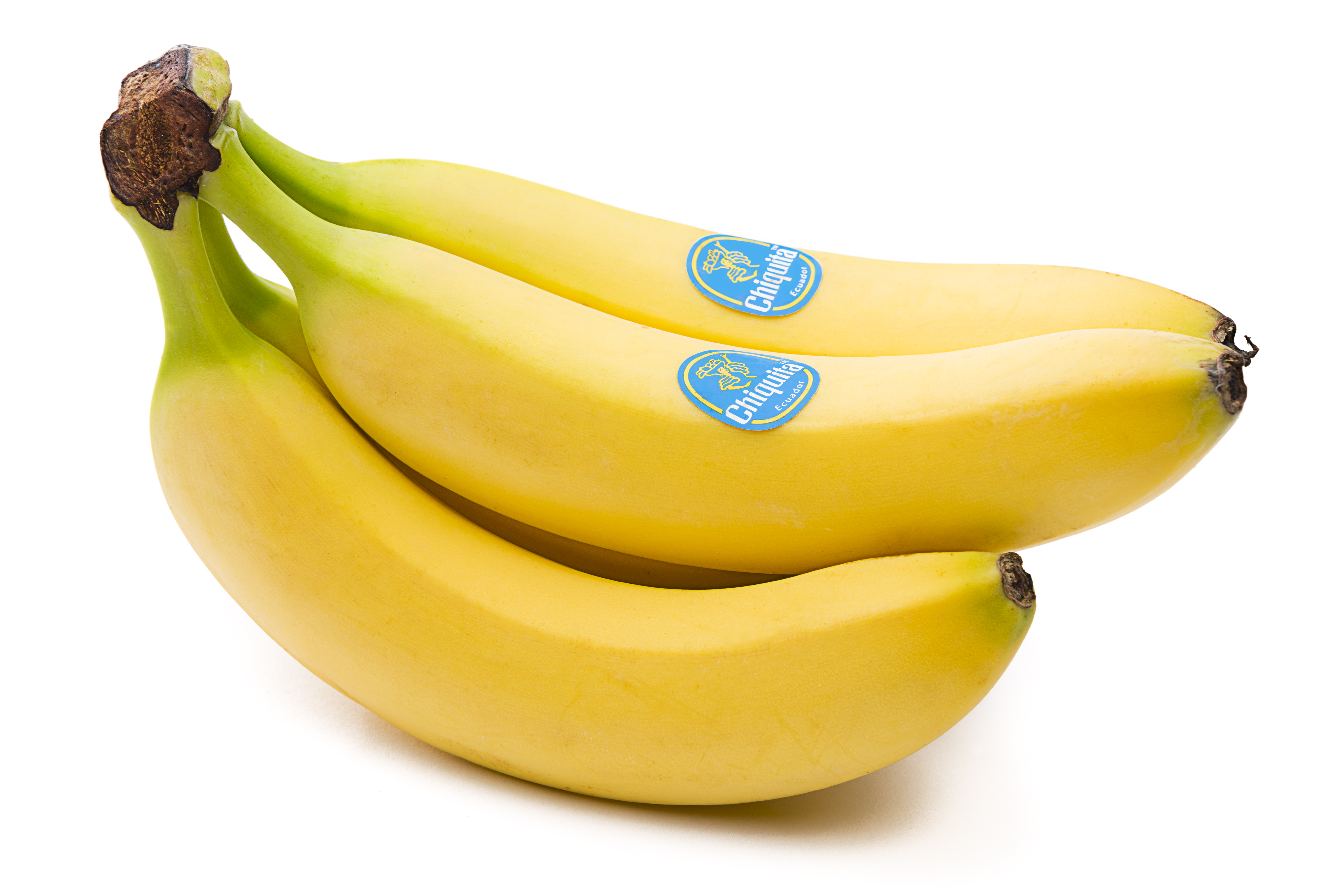 a bunch of bananas with a Chiquita sticker